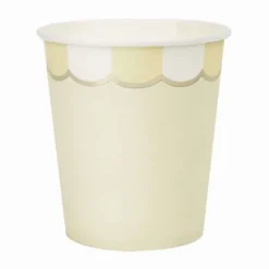 Best Gobelet Festonn S 200 Ml Jaune Pastel X 8 Pi Ces Theme Deco Pastel