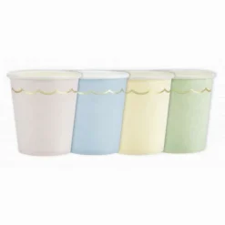 Sale Gobelet Festonn S 200 Ml Pastel Assortis X 8 Pi Ces Theme Deco Pastel