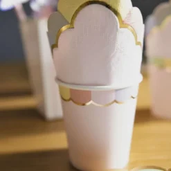 New Gobelet Festonn S 200 Ml Rose Pastel X 8 Pi Ces Theme Deco Pastel