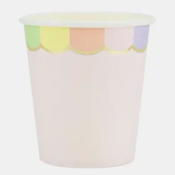 New Gobelet Festonn S 200 Ml Rose Pastel X 8 Pi Ces Theme Deco Pastel