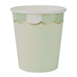 Online Gobelet Festonn S 200 Ml Vert Pastel X 8 Pi Ces Theme Deco Pastel