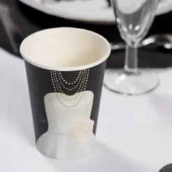 Badaboum Gobelet Mariage En Carton Robe De Mari E X 10 Pi Ces