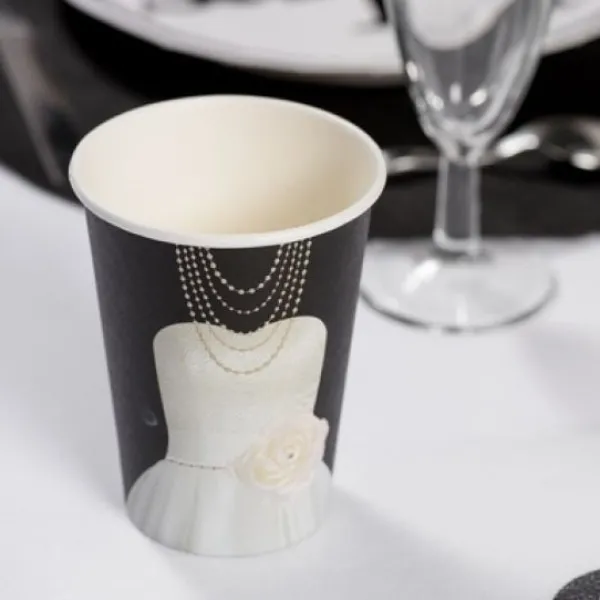 Badaboum Gobelet Mariage En Carton Robe De Mari E X 10 Pi Ces