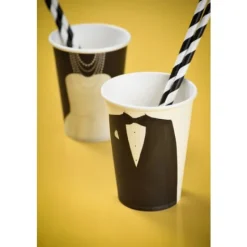 Badaboum Gobelet Mariage En Carton Robe De Mari E X 10 Pi Ces