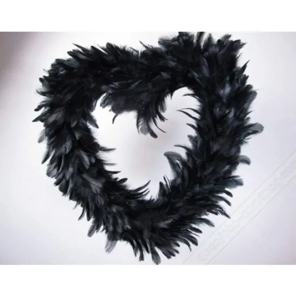Badaboum Grand Coeur En Plume Noire