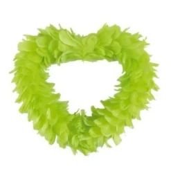 Badaboum Grand Coeur En Plume Vert Anis