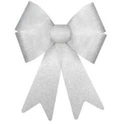 Badaboum Grand Noeud Paillet De Noel Blanc 50Cm Clearance