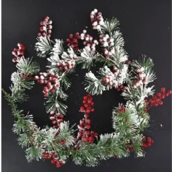 Badaboum Grande Branche De Noel Décorative Avec Baie 120Cm Discount