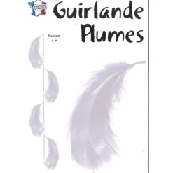 Badaboum Grande Guirlande De Plume Blanche Verticale