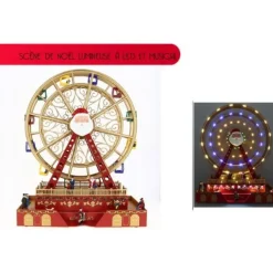 Badaboum Grande Roue De Noel Lumineuse A Led Et Musicale Clearance