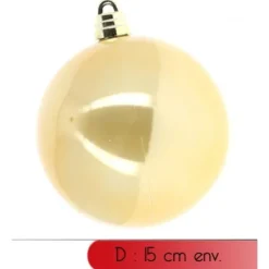 Badaboum Grosse Boule De Noel En Verre Or 15Cm Clearance