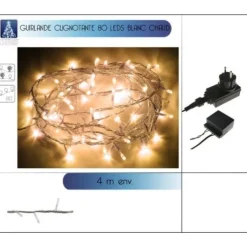 Badaboum Guirlande Clignotante & Electrique 80 Led Blanc Chaud
