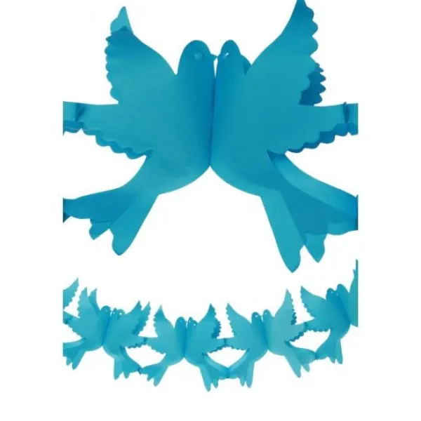 Sale Guirlande Colombes Suspendre Turquoise Theme Colombe