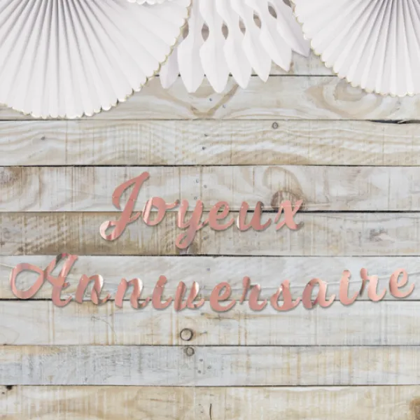 Outlet Guirlande D Corative Joyeux Anniversaire Rose Gold 2M Theme Joyeux Anniversaire