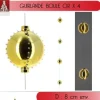Badaboum Guirlande De 4 Boules De Noel Or 44 Led Blanc Chaud