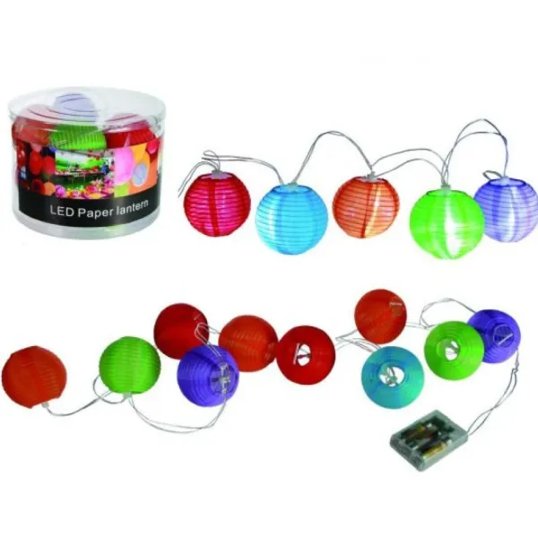 Badaboum Guirlande De Boule Lanterne En Papier Led New
