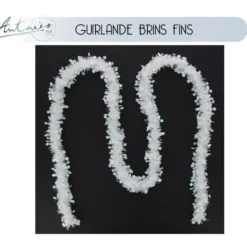 Badaboum Guirlande De Noel Blanche Etoile 2Mx9Cm