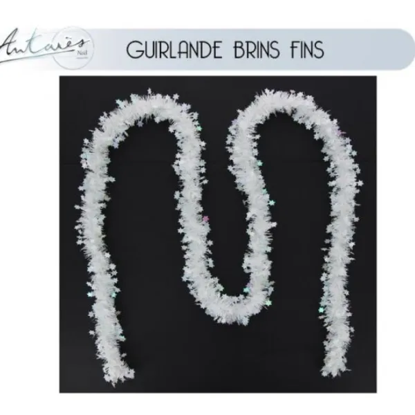 Badaboum Guirlande De Noel Blanche Etoile 2Mx9Cm