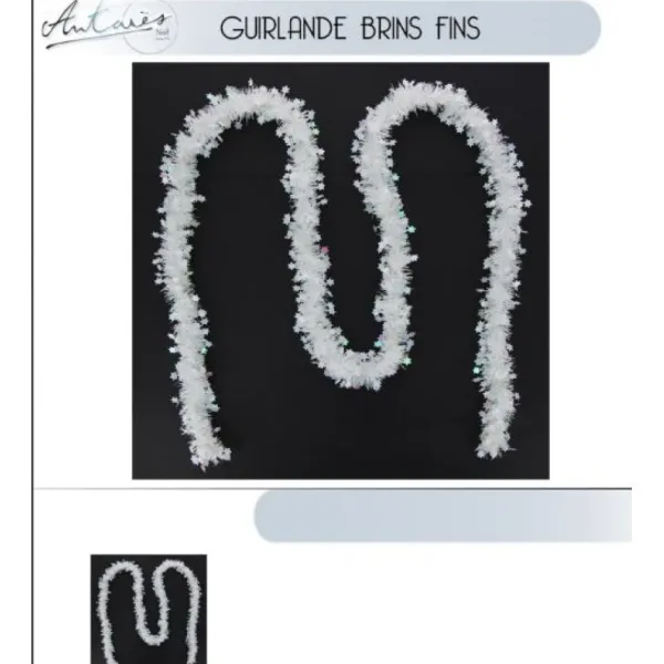 Badaboum Guirlande De Noel Blanche Etoile 2Mx9Cm