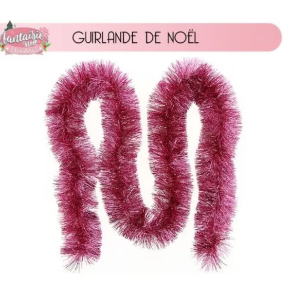 Badaboum Guirlande De Noel Boa Geante Rose Discount