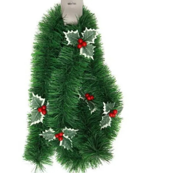 Badaboum Guirlande De Noel Feuilles Vertes Avec Baies Rouge Hot