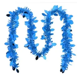 Badaboum Guirlande De Noel Feuille De Houx Bleu Hot