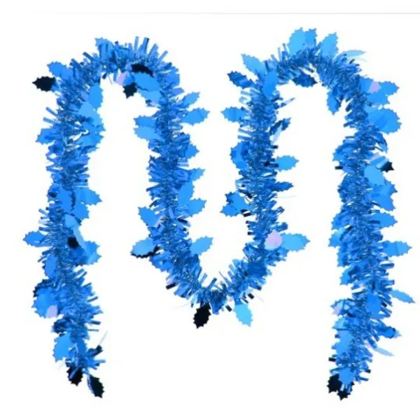 Badaboum Guirlande De Noel Feuille De Houx Bleu Hot