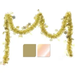 Badaboum Guirlande De Noel Flocon De Neige Or Blanc Clearance