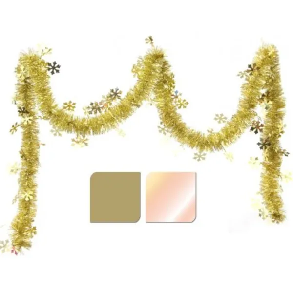 Badaboum Guirlande De Noel Flocon De Neige Or Blanc Clearance