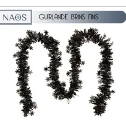 Badaboum Guirlande De Noel Flocon De Neige Noir Outlet