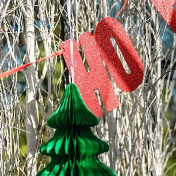 Badaboum Guirlande De Noel Hohoho Paillet Rouge Clearance