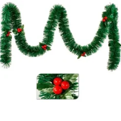 Badaboum Guirlande De Noel Houx Avec Feuilles New