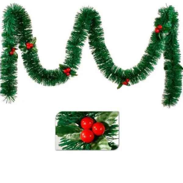 Badaboum Guirlande De Noel Houx Avec Feuilles New