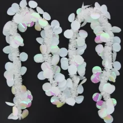 Badaboum Guirlande De Noel Pas Cher Pastille Ronde Blanc Discount