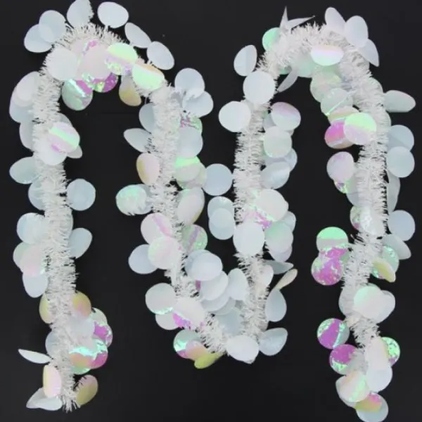 Badaboum Guirlande De Noel Pas Cher Pastille Ronde Blanc Discount