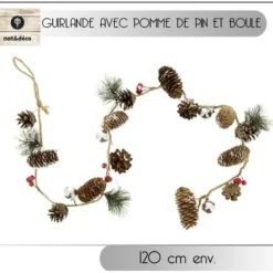 Badaboum Guirlande De Noel Pomme De Pin Et Boule Clearance