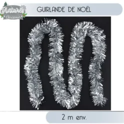 Badaboum Guirlande De Noel Scintillante Brillante Argent Outlet
