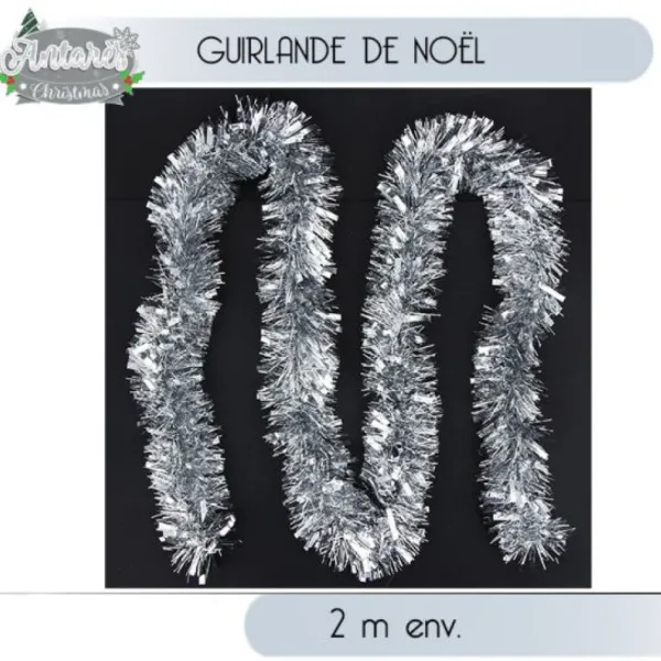 Badaboum Guirlande De Noel Scintillante Brillante Argent Outlet