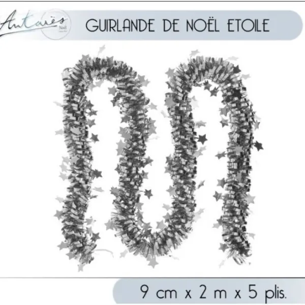 Badaboum Guirlande De Noel Toile Argent Outlet
