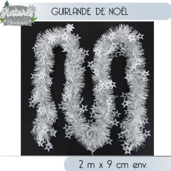 Badaboum Guirlande De Noel Toile Argent Outlet