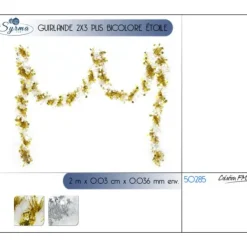 Badaboum Guirlande De Sapin De Noel Etoile Blanc Or Outlet