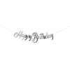 Guirlande Deco Happy Birthday Argent 2.5M Theme Joyeux Anniversaire