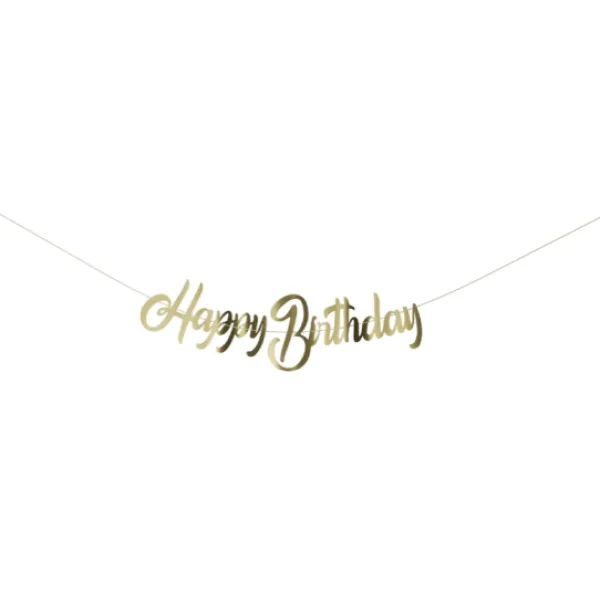 Outlet Guirlande Deco Happy Birthday Or 2.5M Theme Joyeux Anniversaire