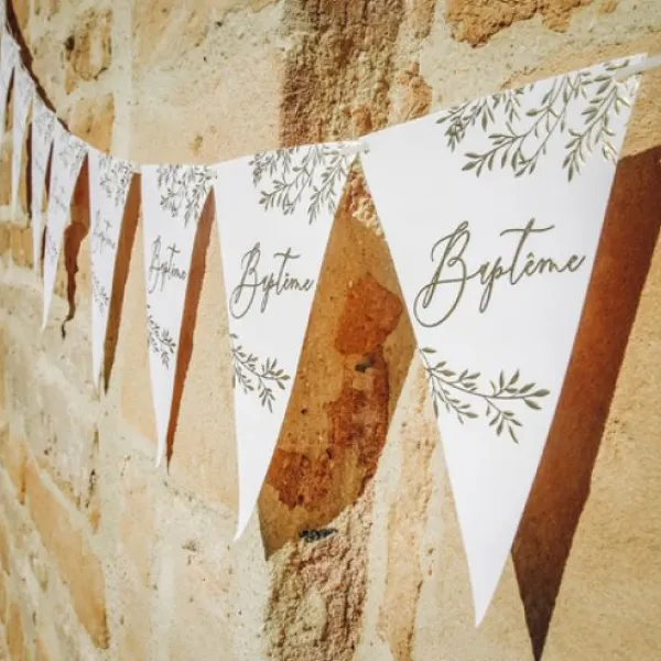 Guirlande Decoration Bapt Me Or Theme Bapteme