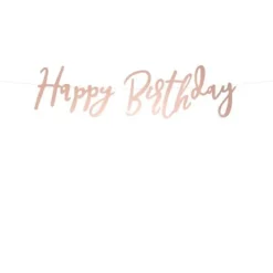 Outlet Guirlande Decoration Happy Birthday Rose Gold Theme Joyeux Anniversaire