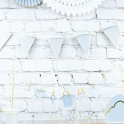 Outlet Guirlande Fanions Festonn E Bleu Pastel 3M Theme Deco Pastel