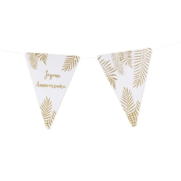Hot Guirlande Fanions Fougere Joyeux Anniversaire Theme Joyeux Anniversaire