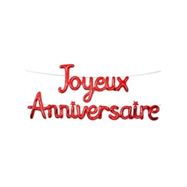 Discount Guirlande Joyeux Anniversaire Rouge Theme Joyeux Anniversaire