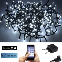 Badaboum Guirlande Lumineuse 180 Led Blanc Avec Appli Smartphone New