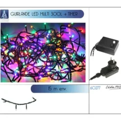 Badaboum Guirlande Lumineuse 300 Led Multicolore Avec Timer